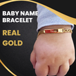 Load image into Gallery viewer, Real Gold Engraved Baby Name Bracelet