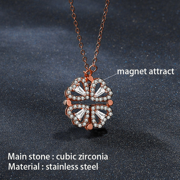 Hearts Flower Pendant Necklace