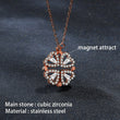 Load image into Gallery viewer, Hearts Flower Pendant Necklace