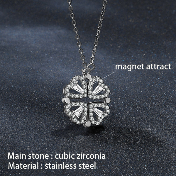 Hearts Flower Pendant Necklace