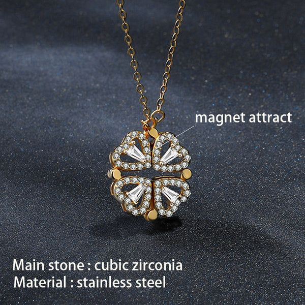 Hearts Flower Pendant Necklace