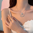 Load image into Gallery viewer, Hearts Flower Pendant Necklace