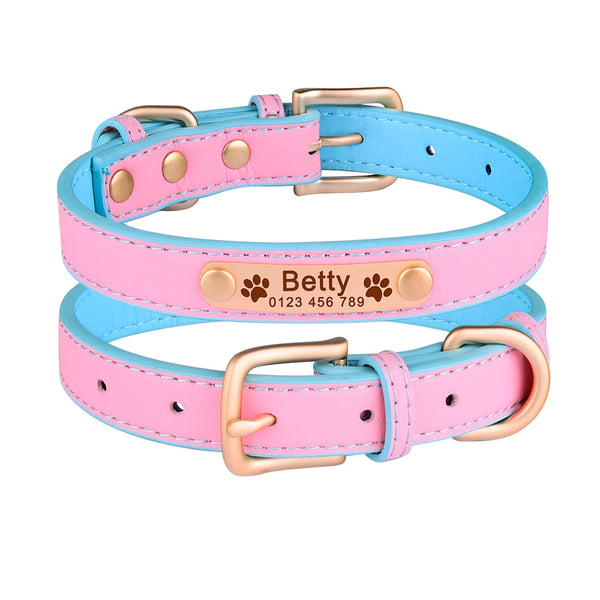 Collar De Perro De Cuero Personalizado