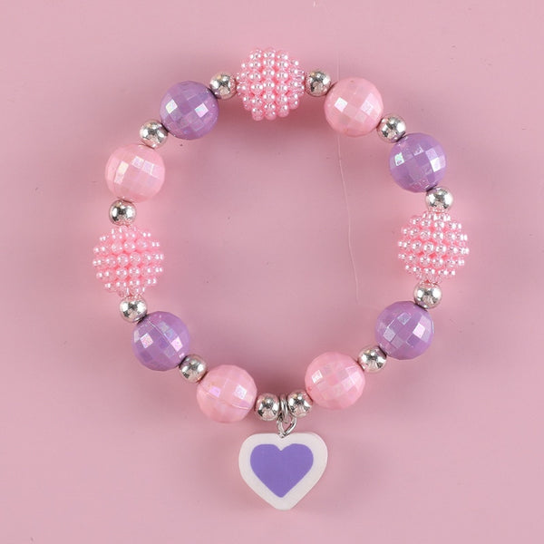 Conjunto de collar y pulsera de unicornio para niños