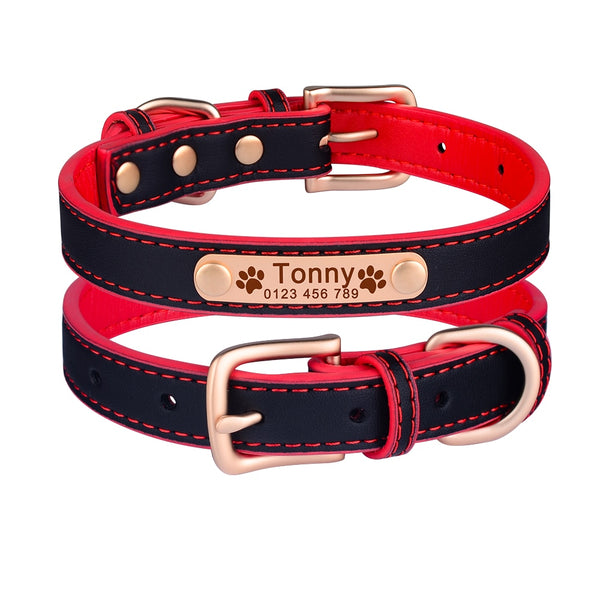 Collar De Perro De Cuero Personalizado