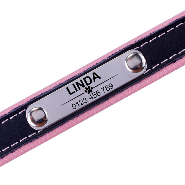 Collar De Perro De Cuero Personalizado