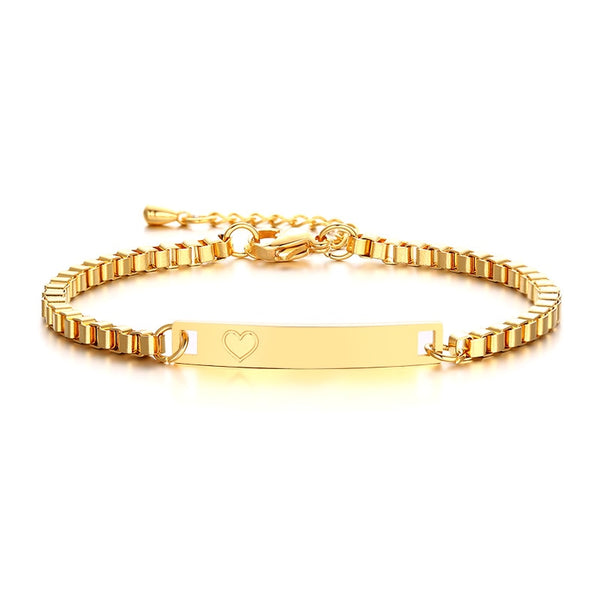 custom name baby bracelet gold