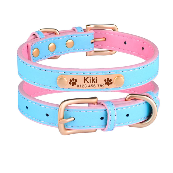 Collar De Perro De Cuero Personalizado