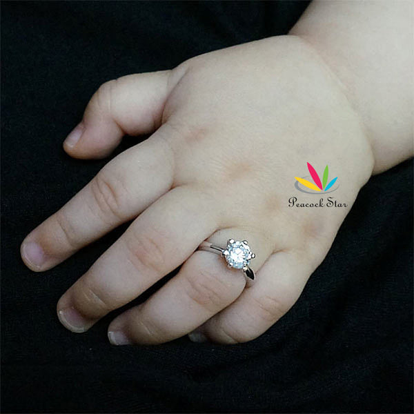 Anillo de bebé de plata de ley 925