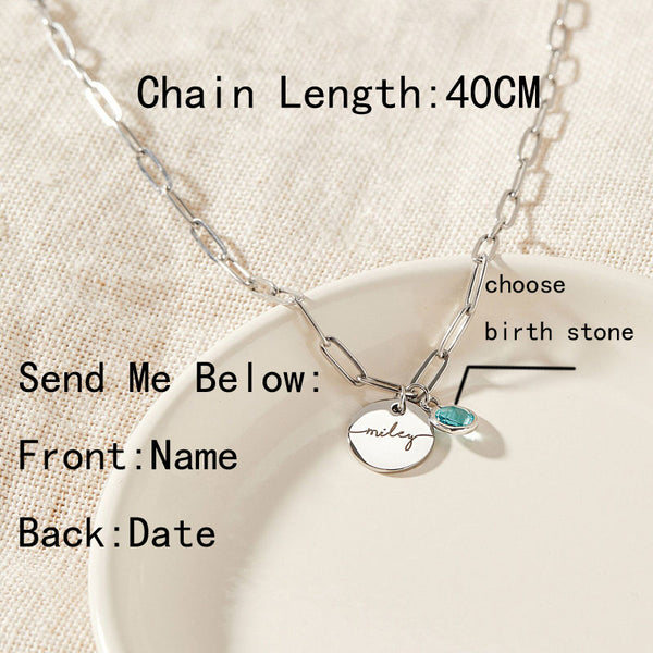Personalized Birthstone Baby Necklace