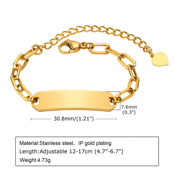 Pulsera de cadena con clip para bebé