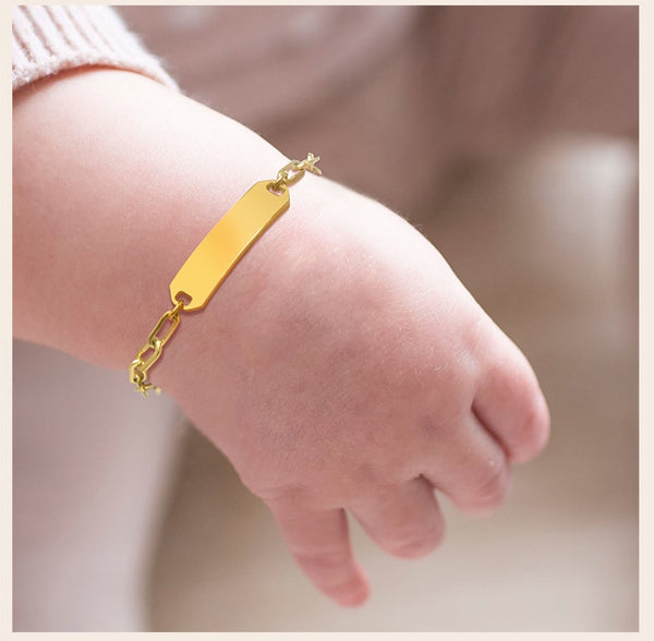 Pulsera de cadena con clip para bebé