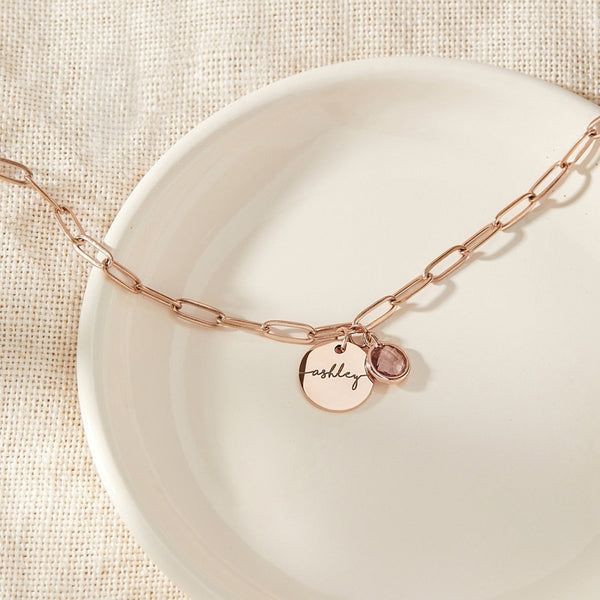 Personalized Birthstone Baby Necklace