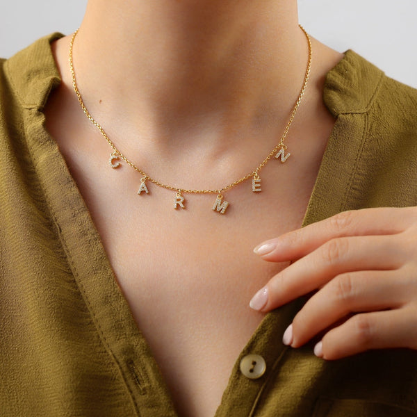 Charm letters necklace