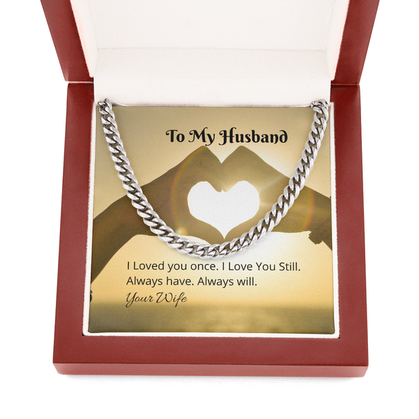 Collar de cadena de eslabones cubanos con tarjeta de mensaje personalizado