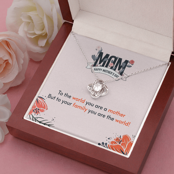 Collar de nudo de amor de madre
