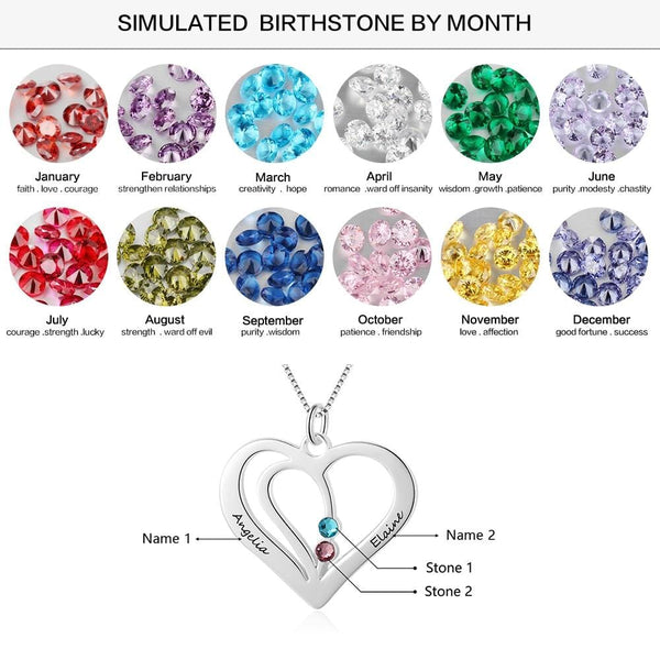 Personalized Name And Birthstone Necklace