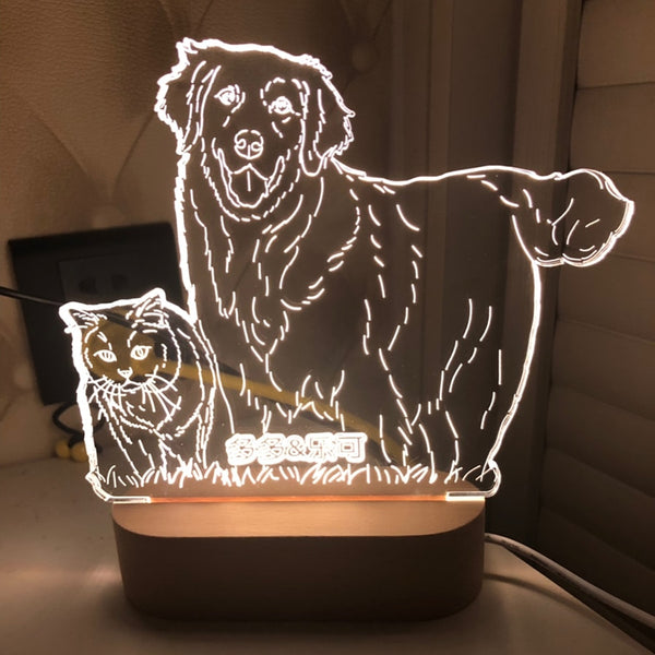 Luz nocturna 3D personalizada
