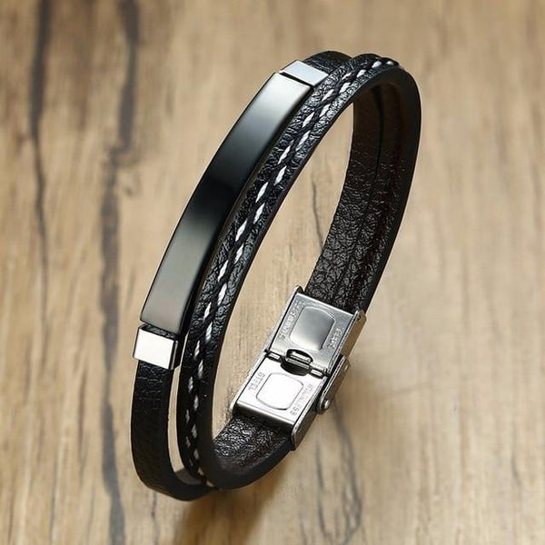Pulsera de cuero para hombre personalizada