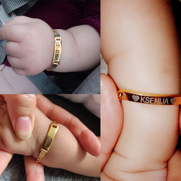 Brazalete de corazón personalizado para bebés/niños pequeños