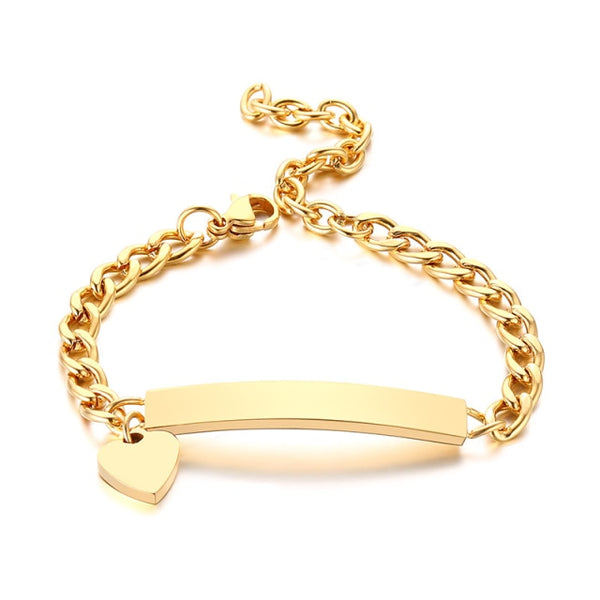 Brazalete de corazón personalizado para bebés/niños pequeños