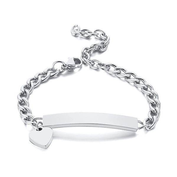 Brazalete de corazón personalizado para bebés/niños pequeños