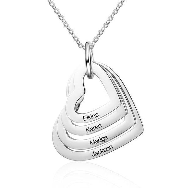 Collar Personalizado Cuatro Corazones
