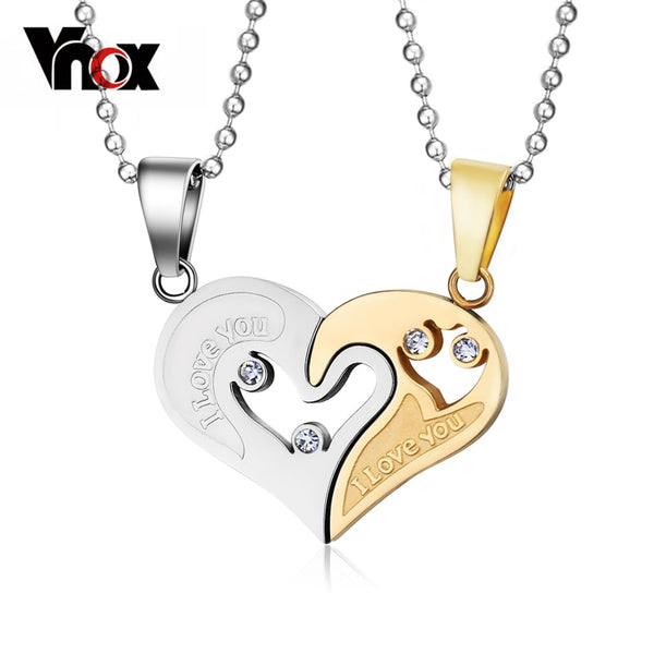 Collar de parejas de corazón de amor