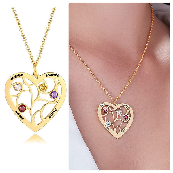 Family Tree Birthstone Necklace
