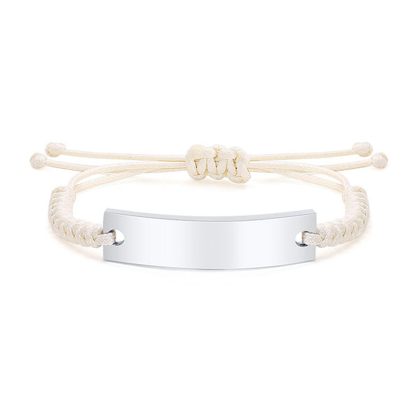 Pulsera de identificación de bebé de cuerda trenzada personalizada