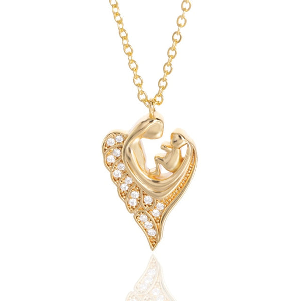Collar Corazón Madre Bebé