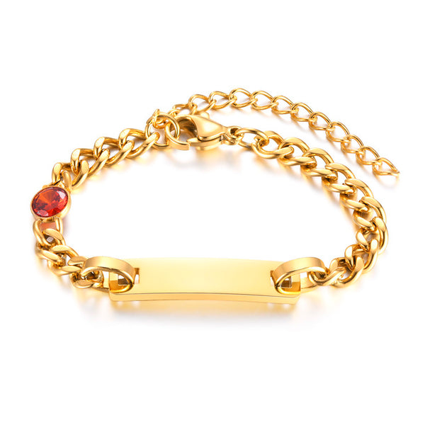 Pulsera de bebé con piedra natal