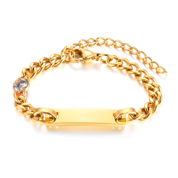 Pulsera de bebé con piedra natal