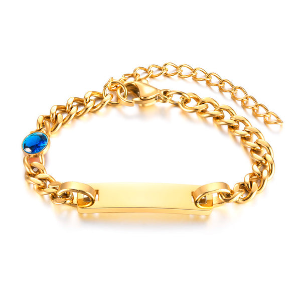 Pulsera de bebé con piedra natal