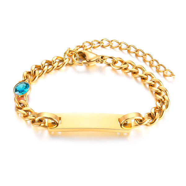 Pulsera de bebé con piedra natal