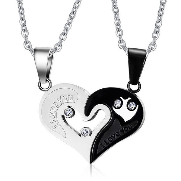 Collar de parejas de corazón de amor