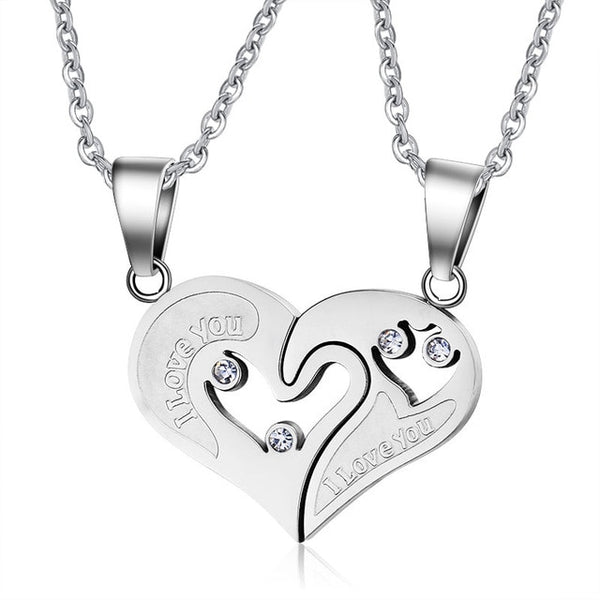 Collar de parejas de corazón de amor