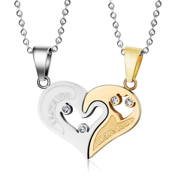 Collar de parejas de corazón de amor