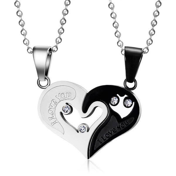Collar de parejas de corazón de amor