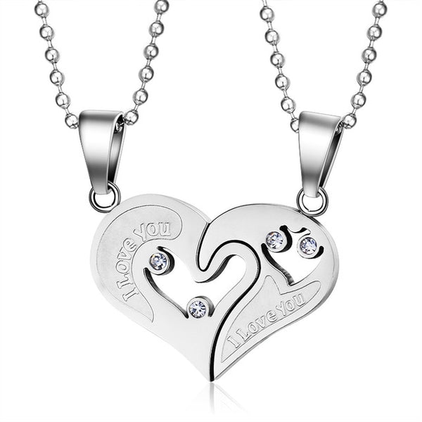 Collar de parejas de corazón de amor