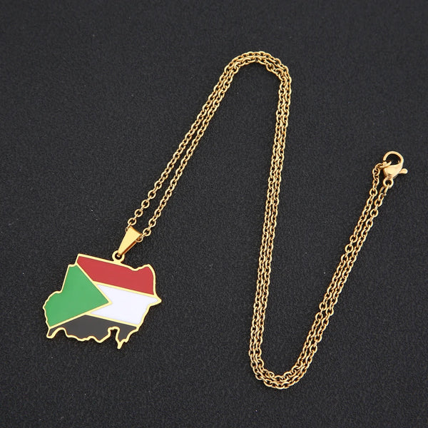 Sudan Map Necklace