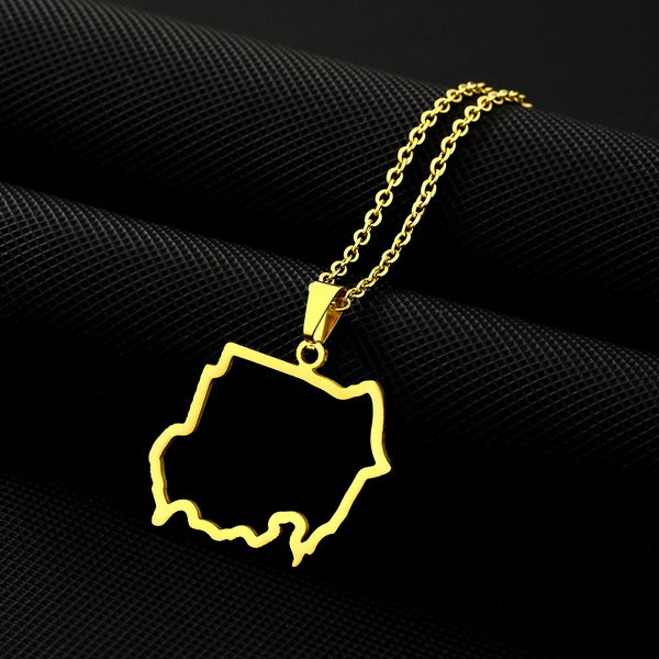 Sudan Map Necklace