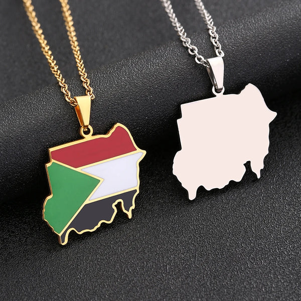 Sudan Map Necklace
