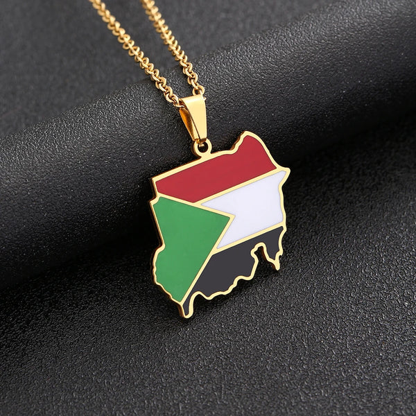 Sudan Map Necklace