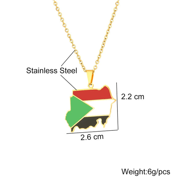 Sudan Map Necklace