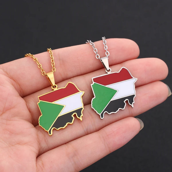 Sudan Map Necklace