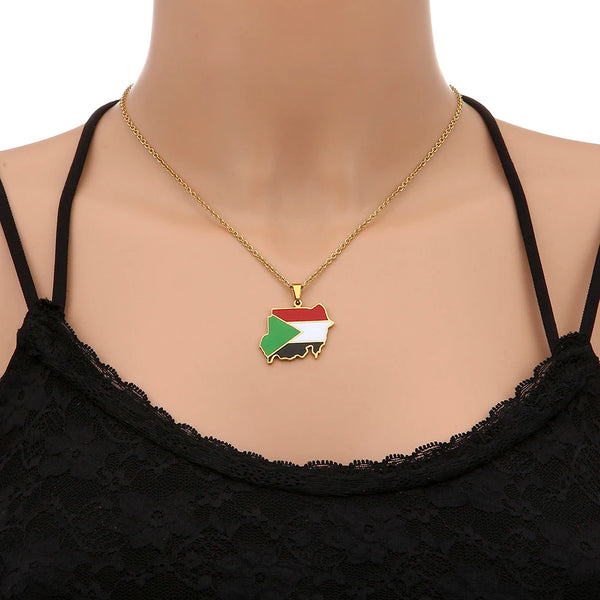 Sudan Map Necklace