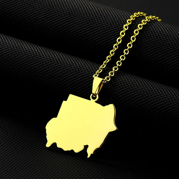Sudan Map Necklace