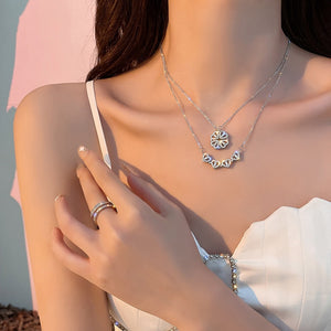Hearts Flower Pendant Necklace