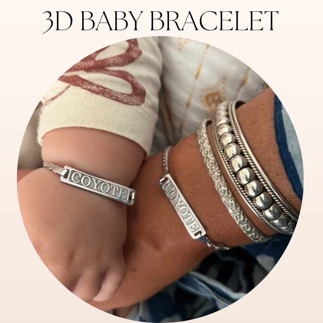 6 Inch Sterling Silver Baby Child Plain Gucci ID Name Bracelet |  seagullgifts.com.au - Seagull Gifts